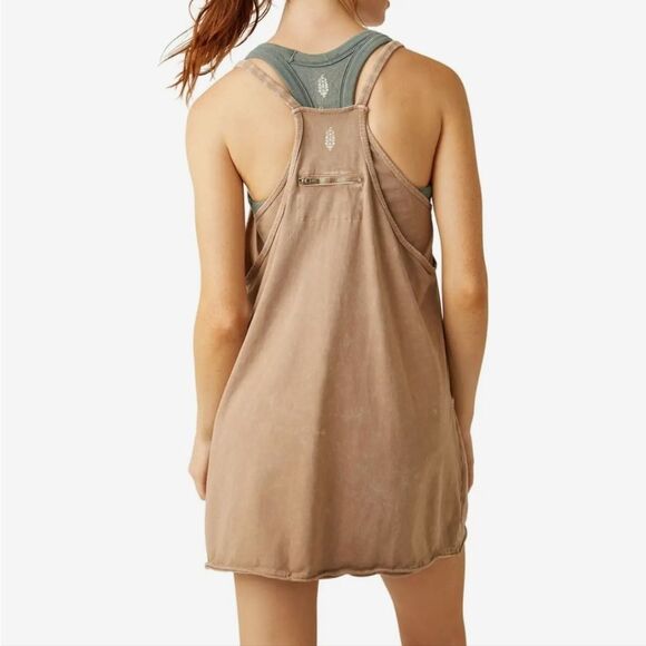 Free People Movement Hotshot Mini Dress NEW Mocha Tan Med - Picture 4 of 10